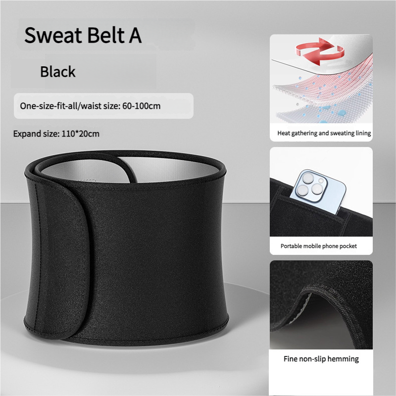 Silver Ion Fast Sweating Fat Burning Fitness Body Yoga Shaping Abdomen Cincher Sweat Waist Belt_desvips.com