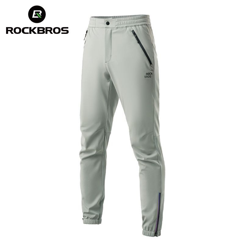 ROCKBROS Cycling Autumn Winter Casual Windproof Fleece-lined Long Riding Fitness Trousers Outdoor Warmth Pants_desvips.com
