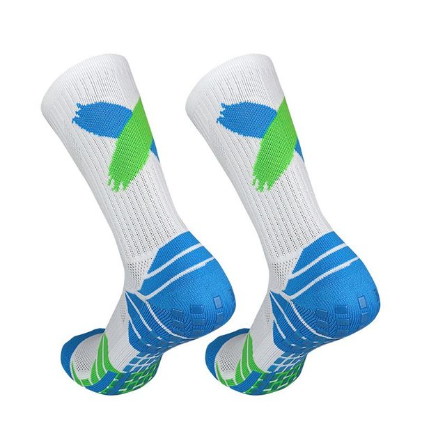 Elite Anti-Slip Soccer Socks High Top Breathable Terry Cloth Sole Colorful Mid Calf Sports & Basketball Socks For Men And Women_desvips.com