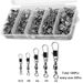 Fishing Tools 100pcs/box Figure Eight Ring Fishing Connector Swivels Interlocking Pin Bearing Rolling Rotating Buckle Rotating Eight_desvips.com