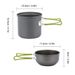Camping Cookware Mess Kit Ultralight Camping Pot Set Outdoor Cooking Tableware For Hiking Trekking Picnic Fishing Mountaineering_desvips.com