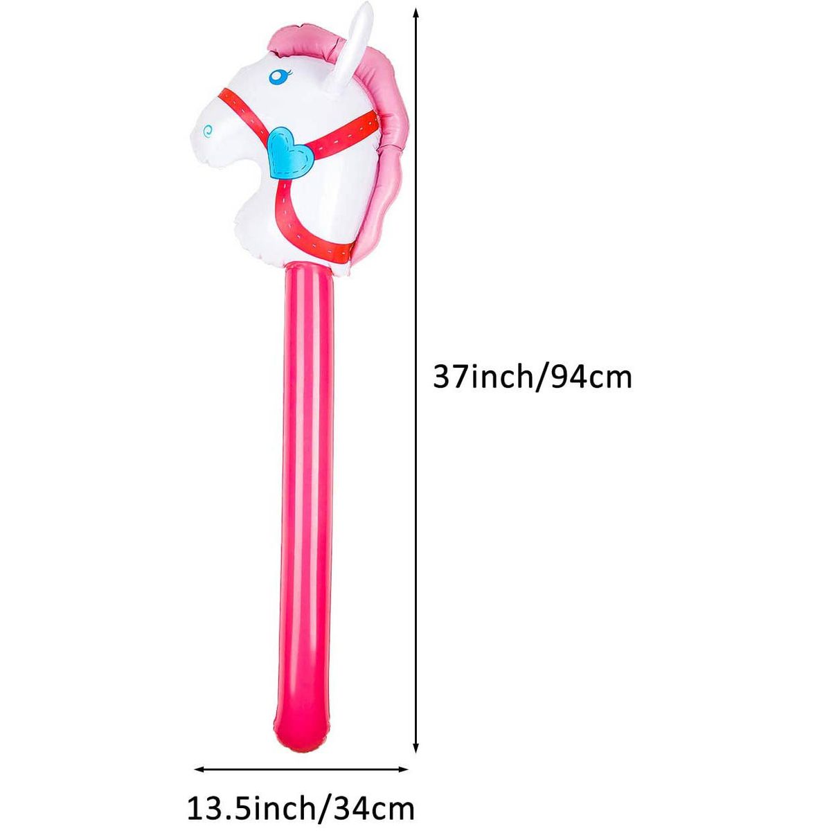Animal Long Stick Inflatable Horse Head Stick Inflatable Unicorn Stick Children's Toy Stick Horse Stick Animal Head_desvips.com