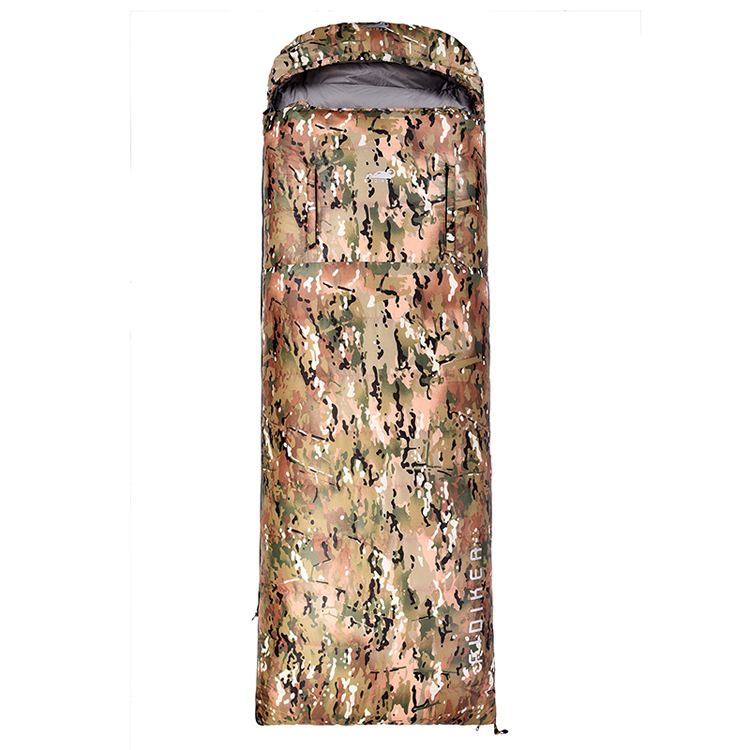 Upgrade Down Sleeping Bag - Ultra-Lightweight Camo Outdoor Sleep Bag With Hand Access & Connectable Design For 4 Seasons_desvips.com
