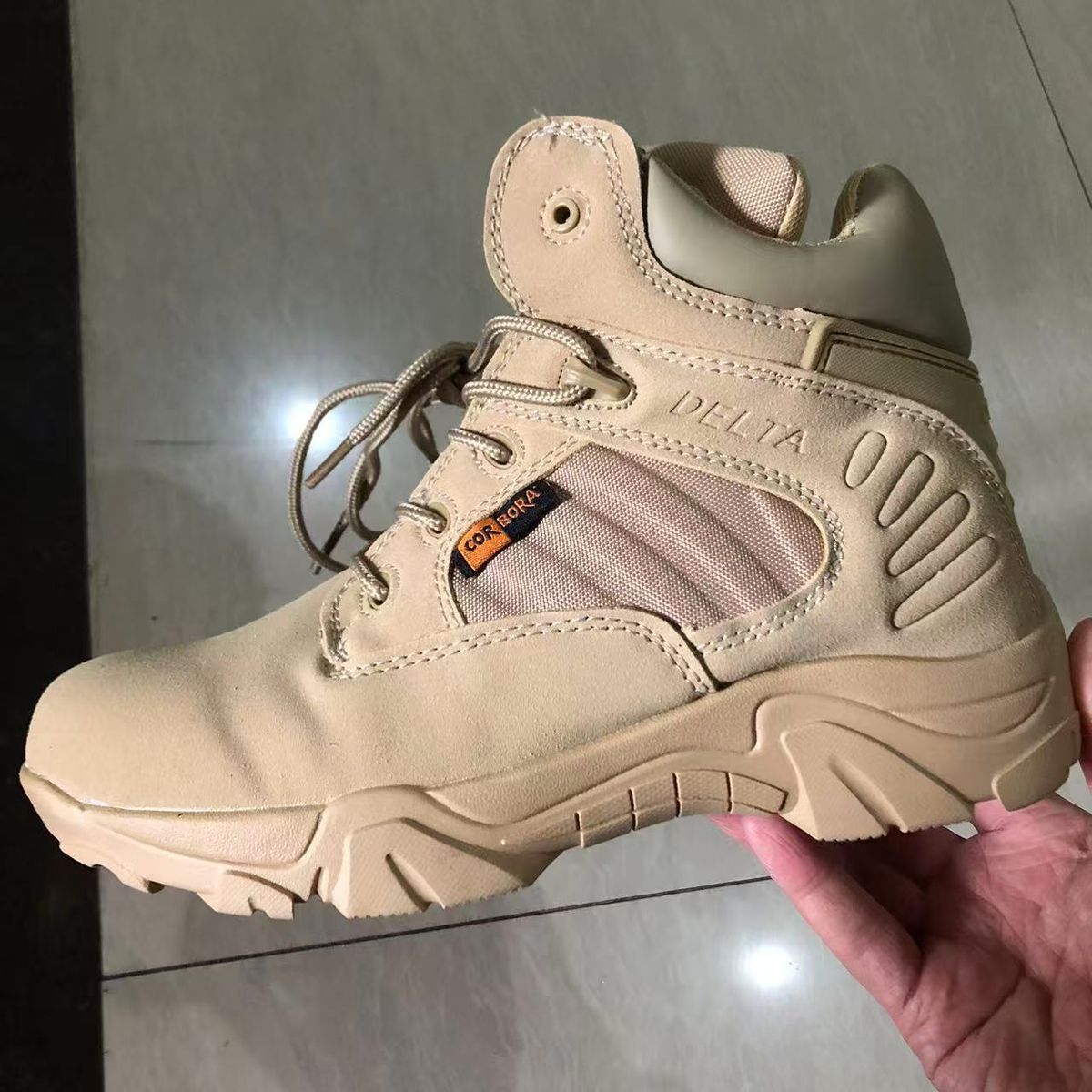 Delta High-Top Men's Combat Tactical Desert Side Zipper Fishing Shoes Security Boots High Tube Autumn Winter Outdoor_desvips.com