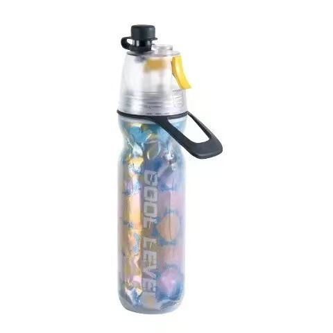 Outdoor Cycling Sports Spray Bottle With Straw, Multi-Functional Cooling Bicycle Bottle, Double-Layer Cold Water Cup_desvips.com