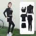Yoga Clothing Women Summer Sports Wear Fitness Loose Quick-Dry Top With Pocket Running Set For Morning Run_desvips.com