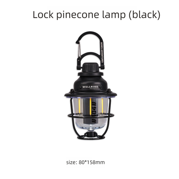 Outdoor Camping Ultra-Long Battery Lanterns Lighting Lock Buckle Pinecone Tent Multi-Functional Emergency Atmosphere Light_desvips.com