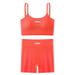 Women's Seamless Elastic Bandeau Yoga Exercise Set High Waist Tummy Control Square Pants Hip Lifting Beautiful Back Bra_desvips.com