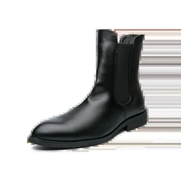 Mens Fashion Casual Ankle Boots Leather Comfortable Sliding In Winter Mens Shoes Large Size 38-48 240930_desvips.com