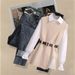 Women's Clothing Small autumn denim suit for women in early spring temperament flesh covering and age reducing shirt vest and pants_desvips.com