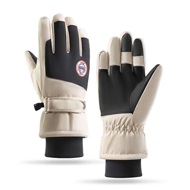Ski Gloves For Winter, Men's And Women's, Outdoor Cycling, Non-slip, Touchscreen, Fleece-lined, Thickened, Cold-proof Warm Gloves_desvips.com