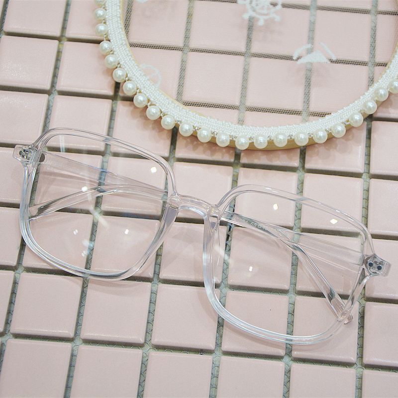 New Large Box Minimalist Flat Lens Ins Internet Famous Glasses_desvips.com