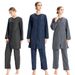Muslim Swimwear M-4xl Solid Color Conservative Three-piece Sportswear Muslim Swimsuit Suit S007_desvips.com