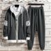 Autumn Sweatshirt For Men Korean Style Trendy Loose Casual Jacket With Jogger Pants Two-Piece Set_desvips.com