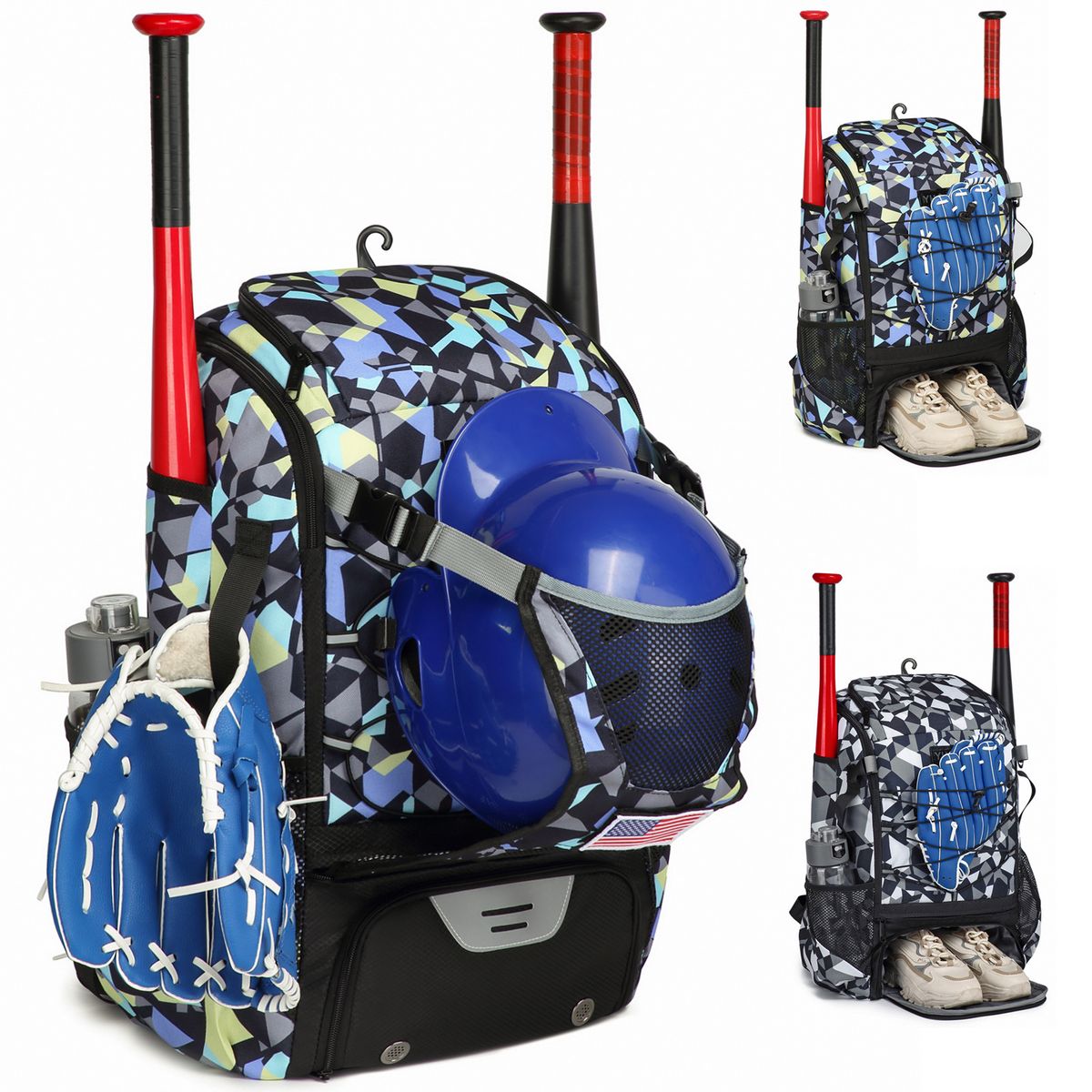 Baseball Backpack Equipment Bag Softball Backpack Large Capacity Portable Multi Function Sports Bag_desvips.com