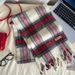 Medium Cup Extra Large Cup~Red Plaid Scarf New Year Christmas Atmosphere Autumn Winter Warm Thickened Neck Warmer_desvips.com