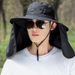 Men's Summer Fishing Hat With Neck Flap - UPF 50+ Sun Protection For Outdoor Hiking & Fishing_desvips.com