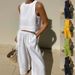 Daily Street Women's Simple Style Solid Color Polyester Pants Sets Pants Sets_desvips.com