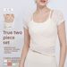 2-Piece Mesh Outerwear Slimming Sports Bra Set For Running Fitness Yoga Vest_desvips.com