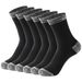 6 Pairs/lot Men's Autumn Winter 100% Cotton Running Sports Hiking Black White Gray Male Long Tube Socks_desvips.com