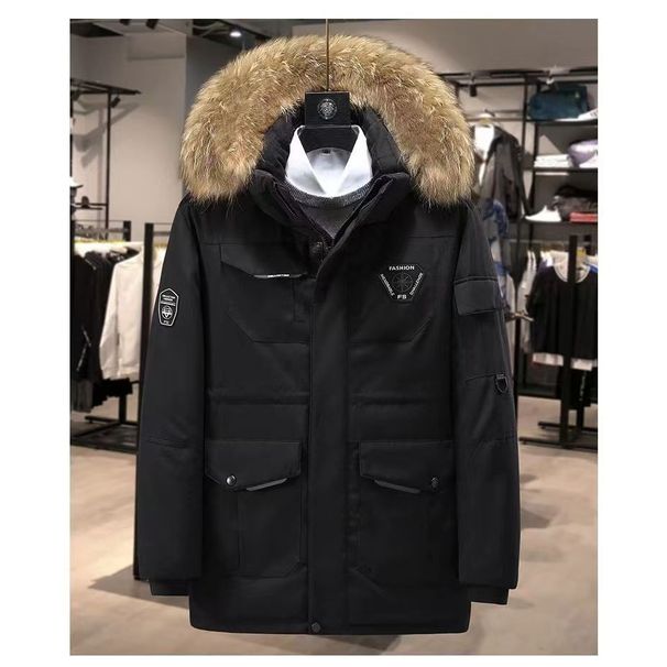 Hiking Clothings Winter Workwear Down Jacket For Men And Women, Thickened Hooded Youth Warm Outdoor Short White Duck Down New Style Down Jacket_desvips.com