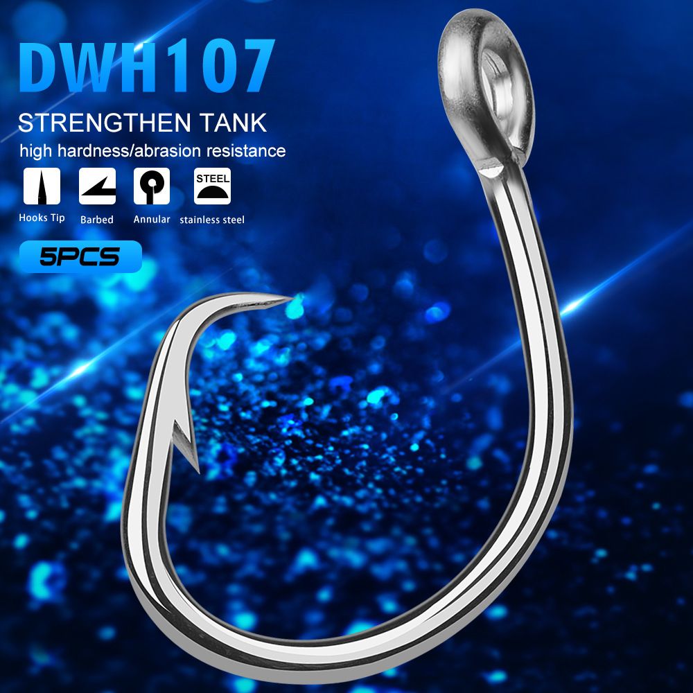 High Carbon Steel Deep Sea Barbed Tuna Eagle Mouth Resistant To Seawater Corrosion Boat Fishing Hook_desvips.com