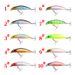 Lure Bait Simulation Hard Bait Ten Color Colorful Wave Climbing Bait 8.1cm7g Ring Bead Three Hooks Up White Stripe Bait_desvips.com