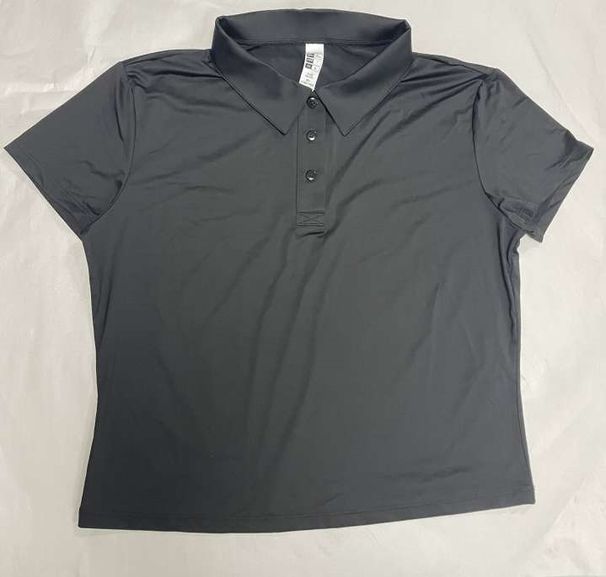 Women's Quick-dry Sports T-shirt, Solid Color Casual Turn-down Collar Golf Polo Shirt, Short-sleeved Stretchy Outdoor_desvips.com