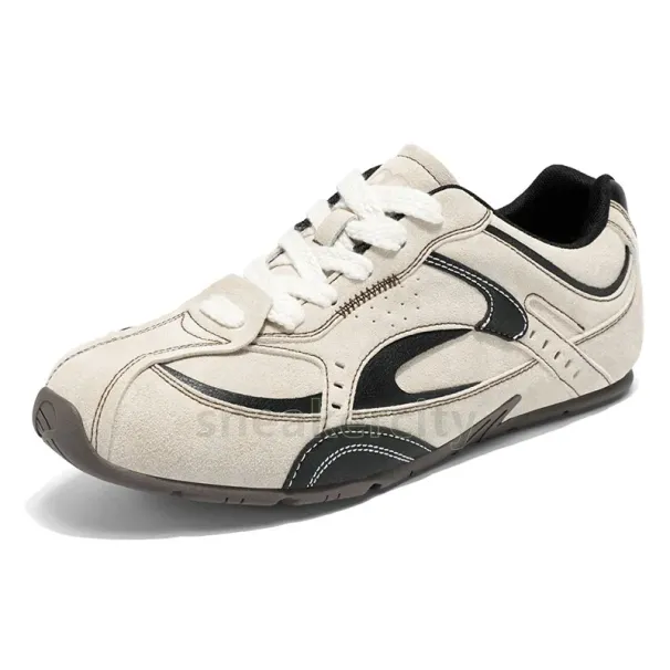 designer Sneakers Casual Retro Brown Trainers Versatile Stylish Comfort Daily Durable Racing Suede Mens Shoes Size 39-44_desvips.com