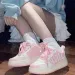 Jifffly Versatile Thick-Soled Height-Increasing Shoes Pink Casual Sports Loafers Women's Trendy Brand Sneakers_desvips.com