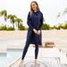 Muslim Outdoor Sports Conservative Three-Piece Set Sun Protection Full Coverage Diving Surfing Swimsuit_desvips.com