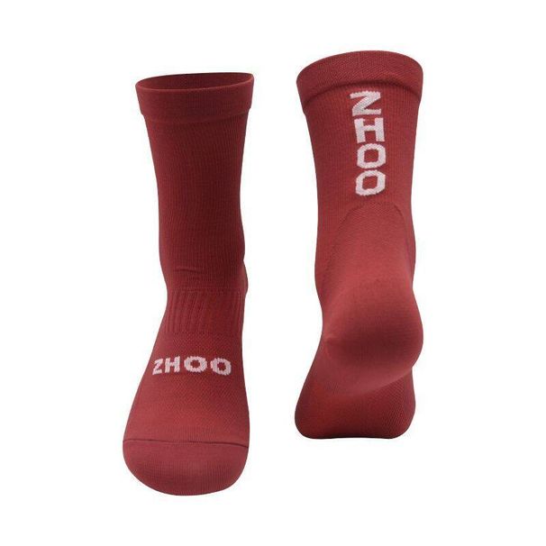 ZHOO: Professional Cycling | Solid Color With Thickened Towel Sole, Breathable And Antibacterial, Mid-Calf Socks For_desvips.com