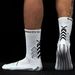Adult Mid Calf Soccer Socks Thickened Terry Cloth Sole Breathable Non-Slip Running Socks With Shaped Design And Dotted Adhesive_desvips.com