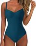 One-Piece Suits Sling One Piece Swimsuit Tight Steel Ring Straps Color Matching Body Shaping One Piece Swimsuit_desvips.com