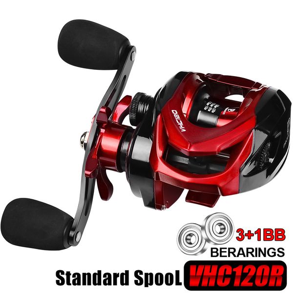 Long Casting Water Drop 3+1BB Magnetic Brake Lure 7.2:1 Anti-Line Explosion Black Fishing Reel_desvips.com