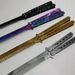 Round Handle Unsharpened Practice American Butterfly CSgo Outdoor Knife Folding Training Comb_desvips.com
