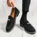 Men Loafer With Tael - Claic New Hot Split Leather Tael Dre Shoe Quality For Office, Wedding, And Formal_desvips.com