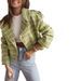 Women's Clothing New 2024 Fashion Suit Collar Plaid Printed Wool Coat_desvips.com