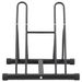 Black Steel Bike Rack - Durable And Corrosion-Resistant - Stable Structure - Non-Slip Rubber Caps - Includes Mounting Hardware_desvips.com