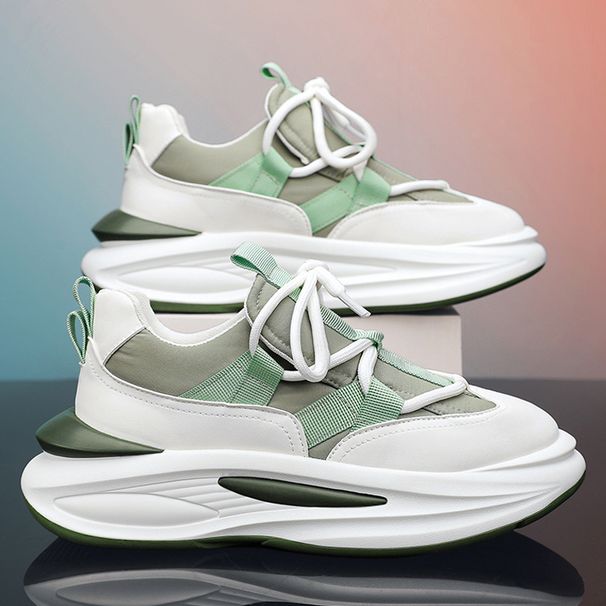 RenMou Internet Celebrity Men's Breathable Thick Sole, Anti Slip, Dad's Shoes, High-end, Sporty, Versatile, Casual And Trendy Exclusive Supply_desvips.com