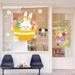 Easter Stickers Cartoon Easter Eggs Bunny Mall UV Window Decoration Electrostatic Glass Door Decals_desvips.com
