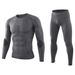 Outdoor Men's Training Thermal Export Body Shaping Knitted Underwear Sports Set Physical Fitness Suit No.2_desvips.com