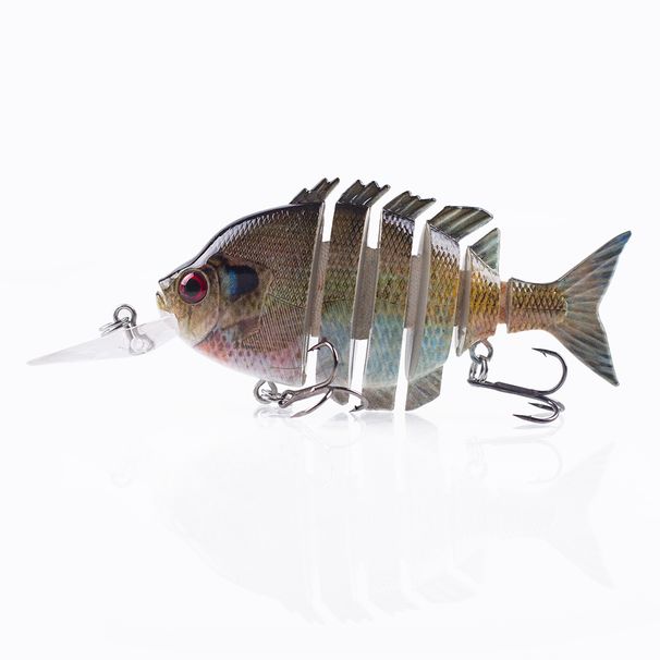 Hanlin 10cm 14g Bluegill Multi Jointed Long Tongue Fishing Lures Floating Shad Baits Wobbler Hard Body Swimbait Sunfish Tackle_desvips.com