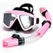 Snorkeling With Snorkel And Nose Guard For Adults, One-Piece HD Waterproof Diving Mask Professional Set_desvips.com
