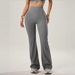 Peach Shaped Yoga Flared Pants For Women High Waisted Quick Drying Fitness Sports Wide Leg Fitness Pants_desvips.com