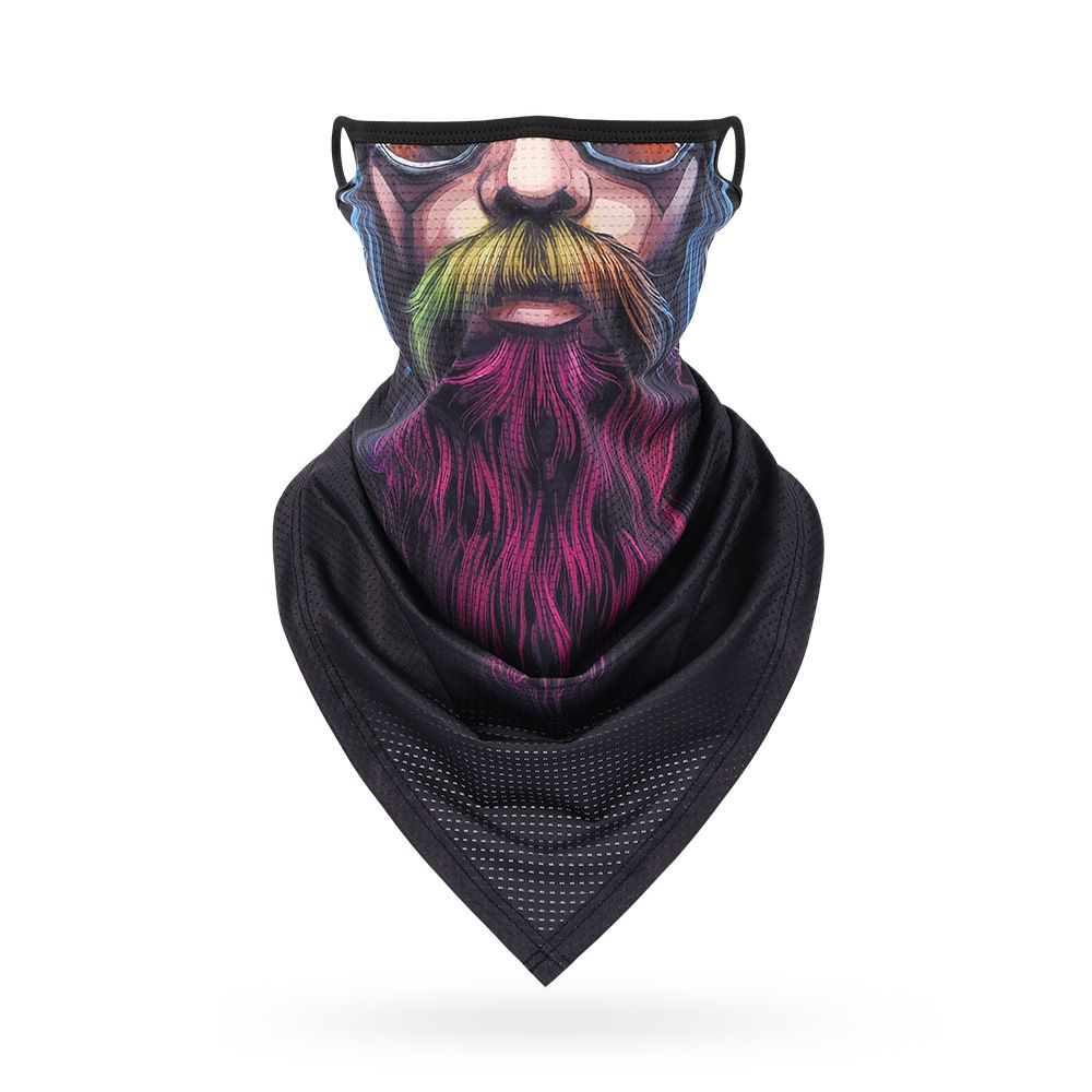 Ear-Hanging Triangle Ice Silk Mesh Breathable Face Mask Outdoor Cycling Motorcycle Head Cover Sun Protection Beard Scarf_desvips.com