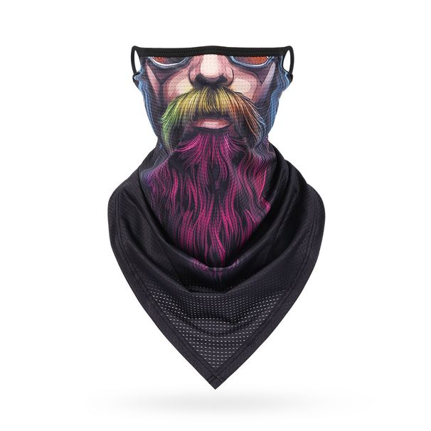 Ear-Hanging Triangle Ice Silk Mesh Breathable Face Mask Outdoor Cycling Motorcycle Head Cover Sun Protection Beard Scarf_desvips.com