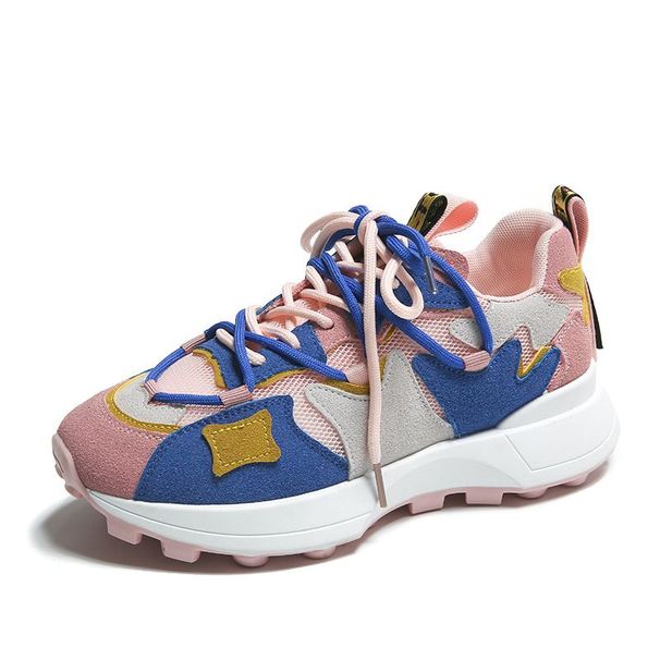 Breathable Old Female Ins Tide 2023 New Casual Thick-soled Mesh Sports Running Shoes_desvips.com