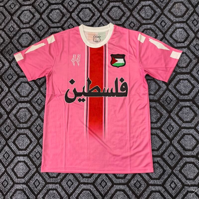 26 Palestinian Pink Arabic S-Xxl Adult Jerseys Sports Short Sleeve Shirt Football Uniform Football Jerseys Sportswear Adult Jerseys_desvips.com