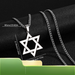 Six-pointed Star Stainless Steel Necklace For Men, High-end Niche Fashion, Simple Hollow Pendant, New Product, Unisex_desvips.com